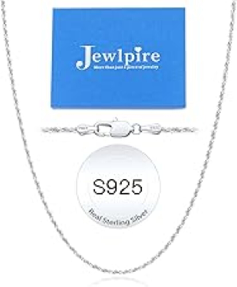 Jewlpire 1.5mm Rope Chain 925 Sterling Silver Chain Necklace for Women, 14K Gold Plated Chain for Women Sturdy Women's Chain Necklaces, 16 18 20 22 24 26 Inch