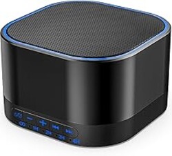 Magicteam Sound White Noise Machine with 20 Non Looping Natural Soothing Sounds and Memory Function 32 Levels of Volume Powered by AC or USB and Sleep Sound Timer Therapy for Baby Kids Adults