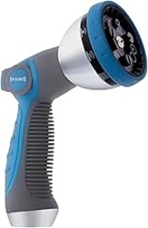 INNAV8 Garden Hose Nozzle Heavy Duty - Features 10 Spray Patterns, THUMB CONTROL On Off Valve Hose Sprayer Nozzle for Easy Water Control - Outdoor Water Hose Nozzle Head Attachment