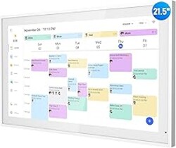 Digital Calendar, 21.5 Inch Electronic Calendar & Chore Chart, Smart Family Organizer with Interactive Touchscreen Display, Wall Mount or Desk Mount in Portrait or Landscape, Gifts for Women Men, Gifts for Mom Dad