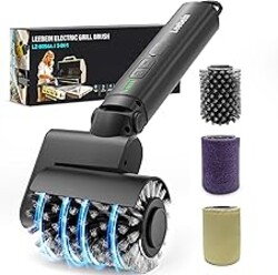 Leebein Electric Grill Brush for Outdoor, 2026 TikTok BBQ Grill Cleaner with 3 Heads, 3-Speed & Angle Adjust Cordless Rotary Grill Brush, 150Mins Runtime Grill Cleaning Brush for Barbecue Grates