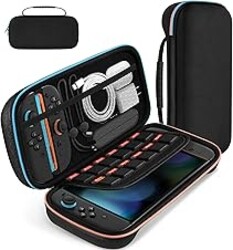 ivoler Carrying Case for Nintendo Switch 2 Model(2025), Portable Hard Shell Pouch Carrying Travel Game Bag for Nintendo Switch 2 Accessories Holds 12 Game Cartridge (Black)