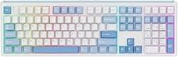 EPOMAKER TH108 Full Size Mechanical Keyboard, Wireless Gaming Keyboard with 8000mAh Battery, Creamy Gasket, 108 Keys, Hot Swap, Custom Driver, RGB Backlight (Blue&White, Sea Salt Silent)
