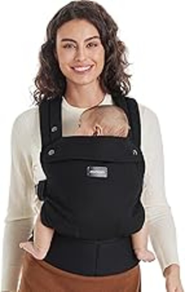 Momcozy Baby Carrier - Ergonomic, Cozy and Lightweight Carrier for 7-45lbs, Effortless to Put On, Ideal for Hands-Free Parenting, Enhanced Lumbar Support, Purehug for Infant to Toddler, Black