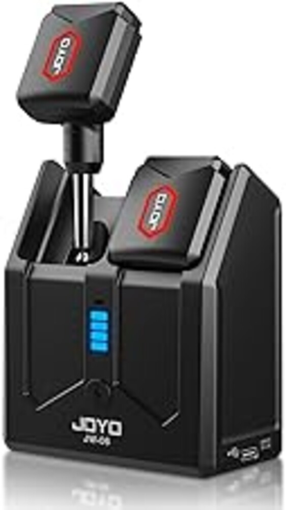 JOYO Wireless Guitar System 5.8GHz Wireless Guitar Transmitter Receiver with Charging Box 4 Signal Channel for Guitarist Bass Electric Instruments (JW-06)