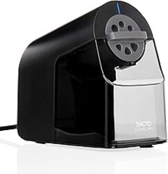 X-ACTO Pencil Sharpener, School Pro Electric Pencil Sharpener, With Six Size Dial, XL Shavings Bin, Black, 1 Count - Heavy Duty, Teacher and School Supplies