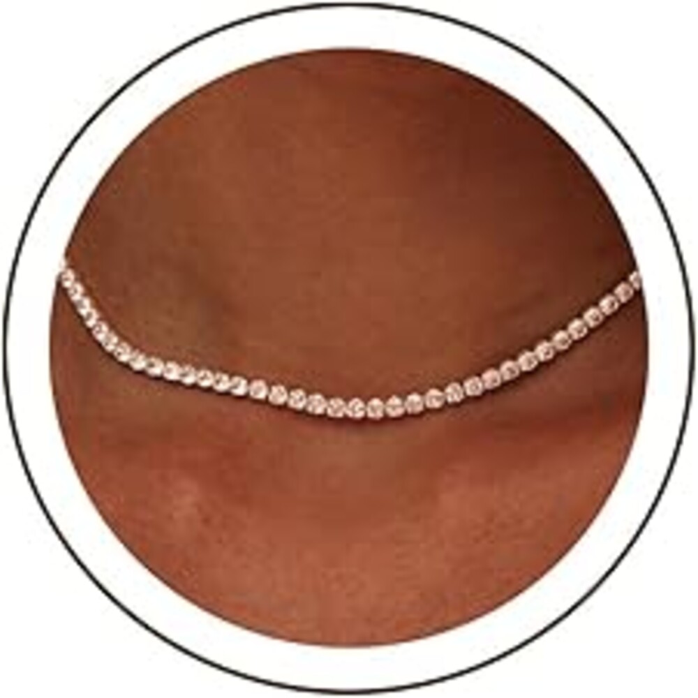Luxval Tennis Necklace 14K Gold Plated Rhinestone Butterfly Choker Necklaces for women Dainty Zirconia Cut Faux Diamond chain 3mm