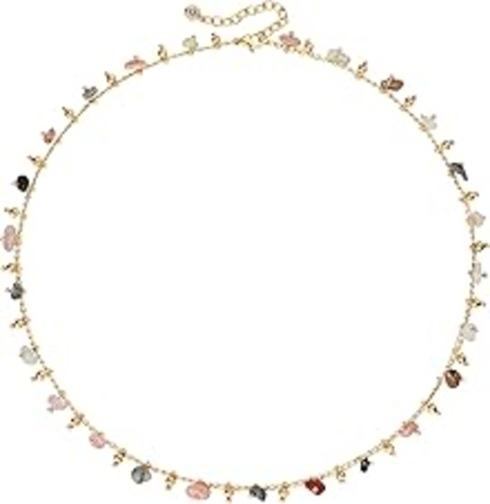 MTMY Beaded Necklaces for Women 14K Gold Plated Dainty Colorful Green/Rose Beaded Pearl Choker Necklace Delicate Boho Choker Necklace Jewelry Gift