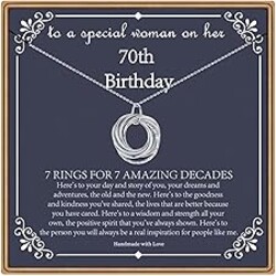 IEFLIFE Birthday Gifts for Women, Sterling Silver Chain Birthday Necklaces, 40th 50th 60th 70th 80th 90th Birthday Necklace, 40 50 60 70 80 90 Years Old Birthday Gifts, 4 5 6 7 8 9 Decade Birthday Jewelry for Women