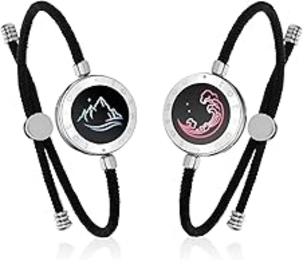 TOTWOO Long Distance Touch Bracelets for Couples, Light up & Vibration for Love - Women's Fashion Smart Jewelry, Romantic Gift for Girlfriend, One-to-One Bluetooth Pairing via App