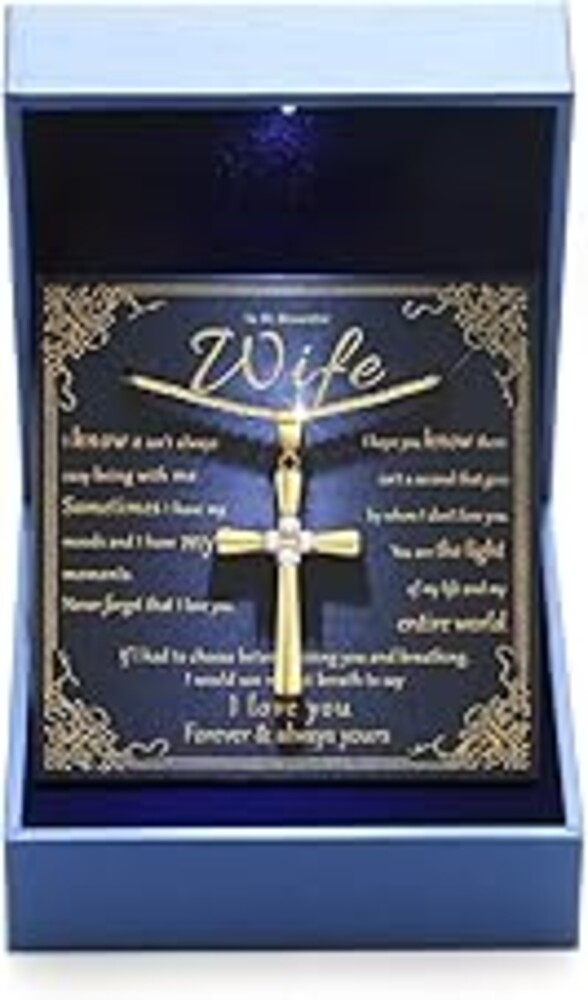 1CT Moissanite Cross Necklace for Women Wife, 18K Gold Filled or Sterling Silver Cross Pendant Chain Jewelry,Anniversary Birthday Gifts for Women Wife Her with LED Light-Up Gift Box and Gift Card