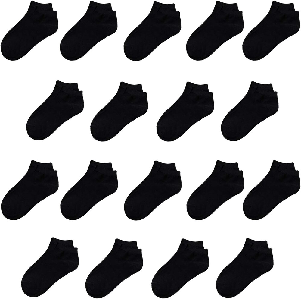 JAMEGIO Janegio 18 Pairs Kids' Low Cut Half Cushion Sport Ankle Socks Boys Girls Ankle Socks