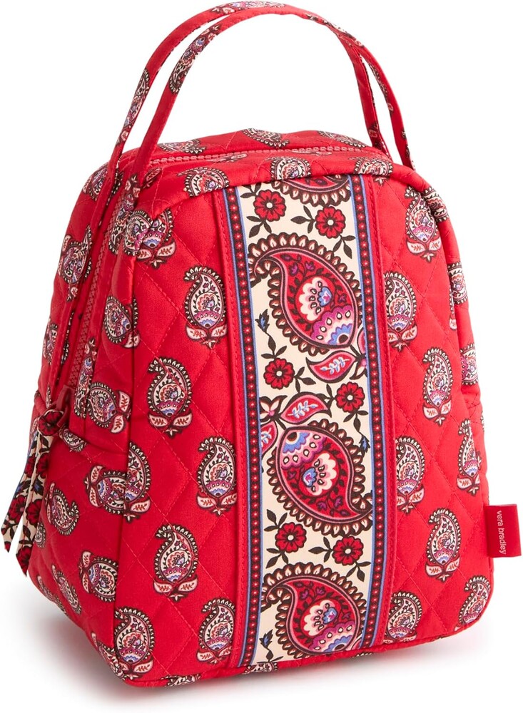 Premium Cotton Lunch Bag, Flowering Paisley Goji Berry, One Size