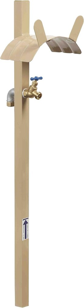 Liberty Garden Products 693 Free Standing Garden Hose Stand With Brass Faucet, Holds 150-Feet of 5/8-Inch Hose - Tan
