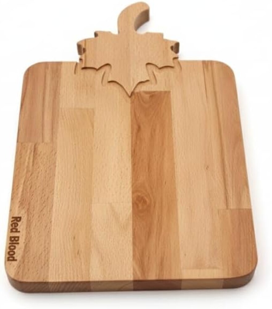 Beech Tree Wood Cutting Board and Chopping Board , Cheese Board, Vegetables, Bread, and Charcuterie 16.3"L x 10.6"W x 0.7" Decorative Wooden Leaf Serving Board for Kitchen and Dining Room