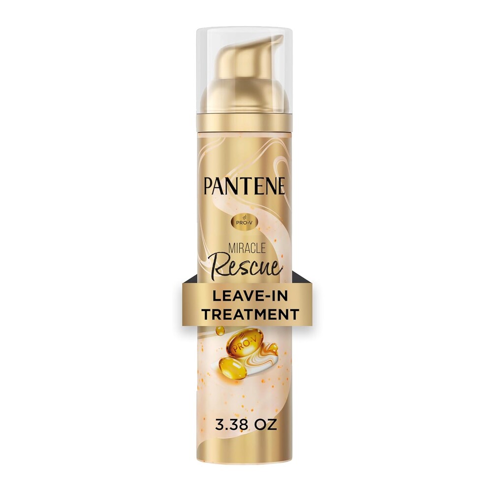 Pantene Miracle Rescue Leave-In Treatment with Pro-V Pearls, Instant Damage Repair, 3.38 oz