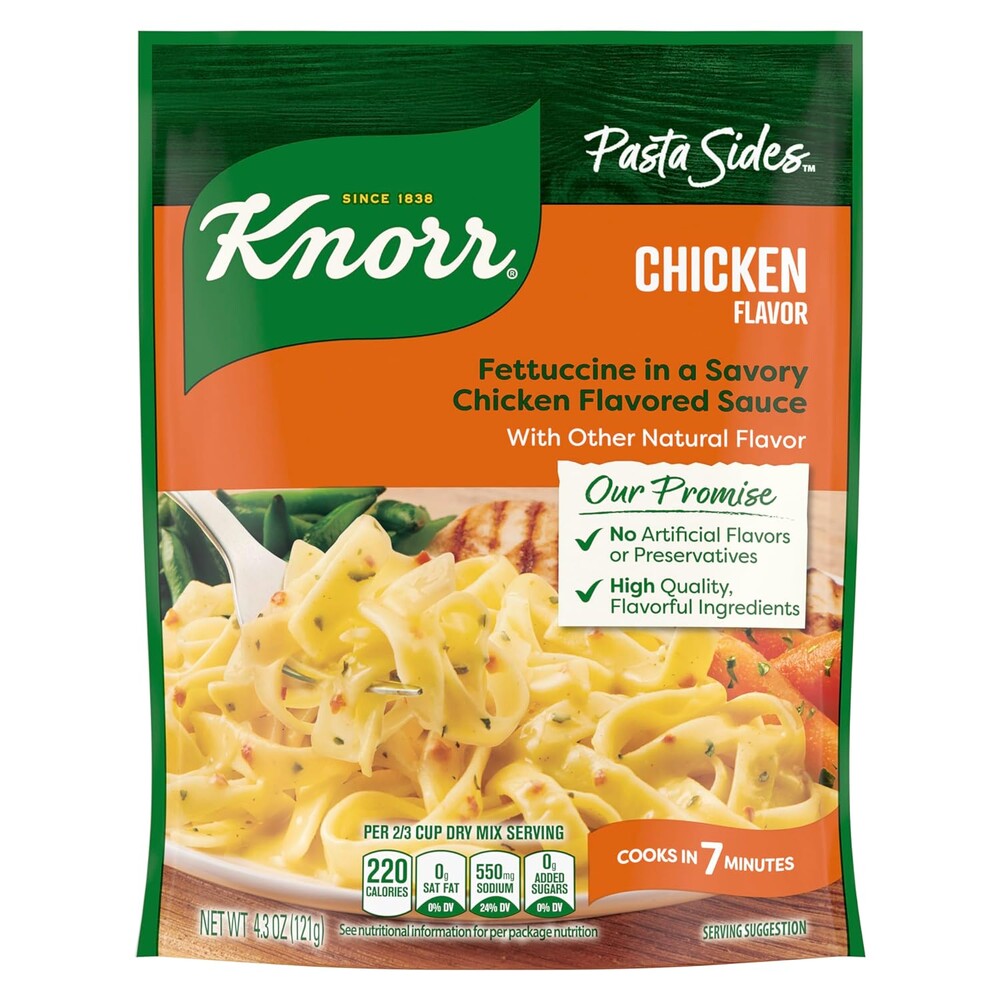 Knorr Pasta Sides Chicken Fettuccine For Delicious Quick Pasta Side Dishes 4.3 oz