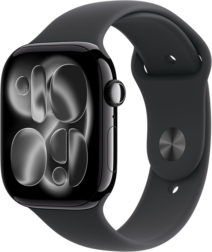 Apple Watch Series 11 [GPS + Cellular 46mm] Smartwatch with Jet Black Aluminum Case with Black Sport Band - M/L. Sleep Score, Fitness Tracker, Health Monitoring, Always-On Display, Water Resistant