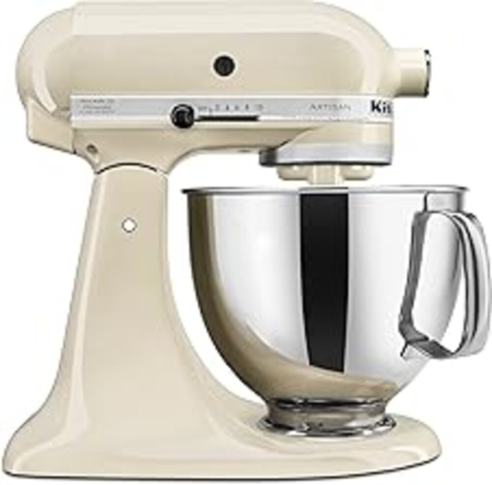 KitchenAid Artisan Series 5 Quart Tilt Head Stand Mixer with Pouring Shield KSM150PS, Almond Cream