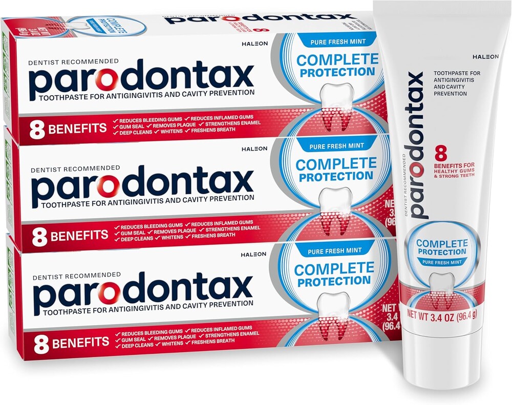 Parodontax Complete Protection Toothpaste, Pure Fresh Mint - 3.4 oz x 3