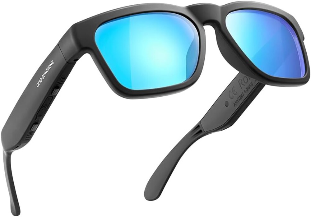 OhO sunshine Bluetooth Audio Sunglasses, Lightweight Open Ear Sport Glasses, 10H Playtime,Water Resistant with Voice Control