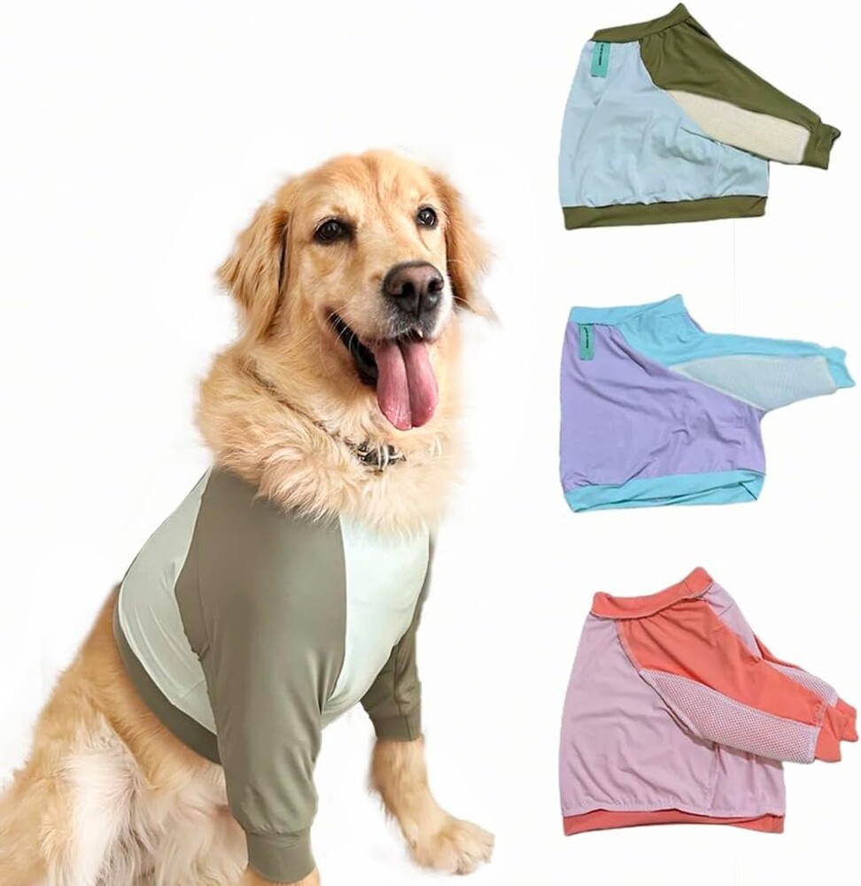 Dog Recovery Sleeve,Dog Recovery Suit for Front Leg,Dogs Elbow Protector for Stop Licking & Protect Wounds (Blue, M)