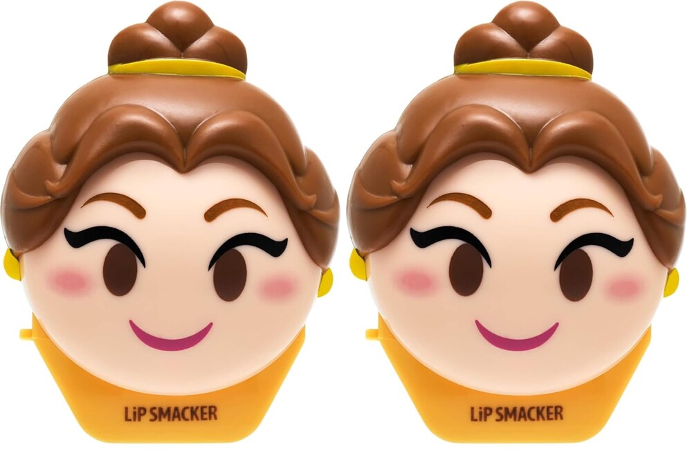 Lip Smacker Disney Beauty And The Beast Belle Emoji Flavored Lip Balm, Belle, Last Rose Petal, Clear, For Kids (Pack of 2)