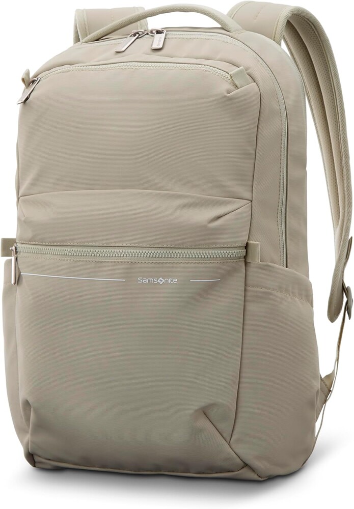 Samsonite Better Than Basic Backpack - Dedicated Laptop Compartment, Quick Stash Front Pockets and Lightweight Breathable Airmesh - Limestone Grey