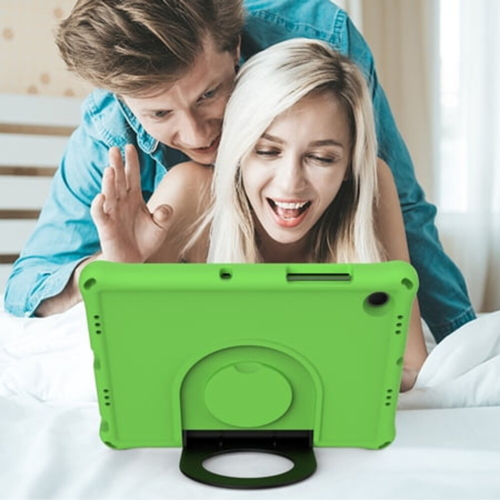 TECH CIRCLE Case for Samsung Galaxy Tab A8 (10.5") (SM-X200) Tablet - Lightweight Plastic Kickstand Case Portable Handle Protective Cover for Kids (Green)