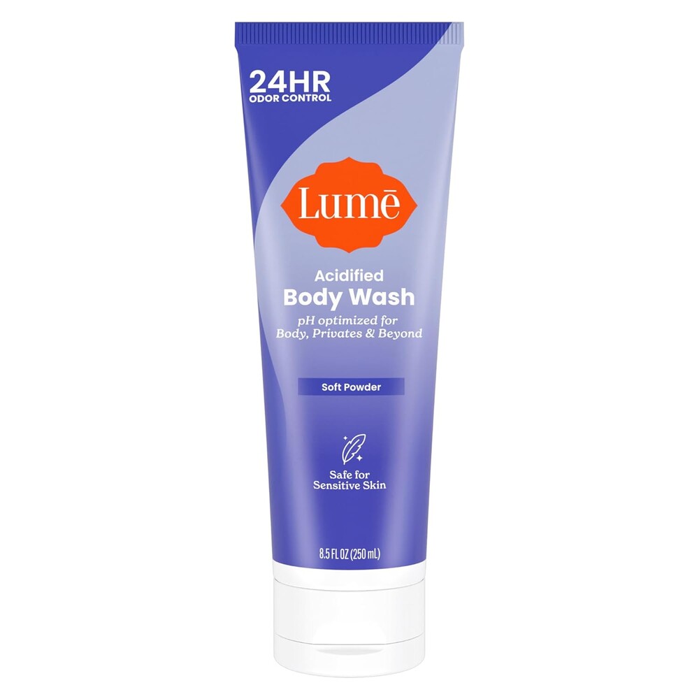 Lume Acidified Body Wash - 24 Hour Odor Control - Removes Odor Better than Soap - Hydrating Formula - Formulated Without SLS or Parabens - Safe For Sensitive Skin - 8.5 ounce (Soft Powder)