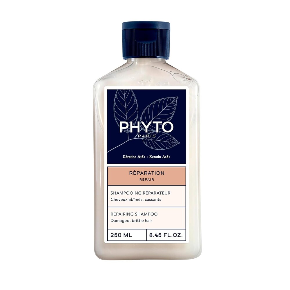 PHYTO PARIS REPAIR Restructuring Shampoo, Vegan, Sulfate Free, Cleanses and Repairs Damaged Hair and Brittle Hair, 8.45 fl.oz.