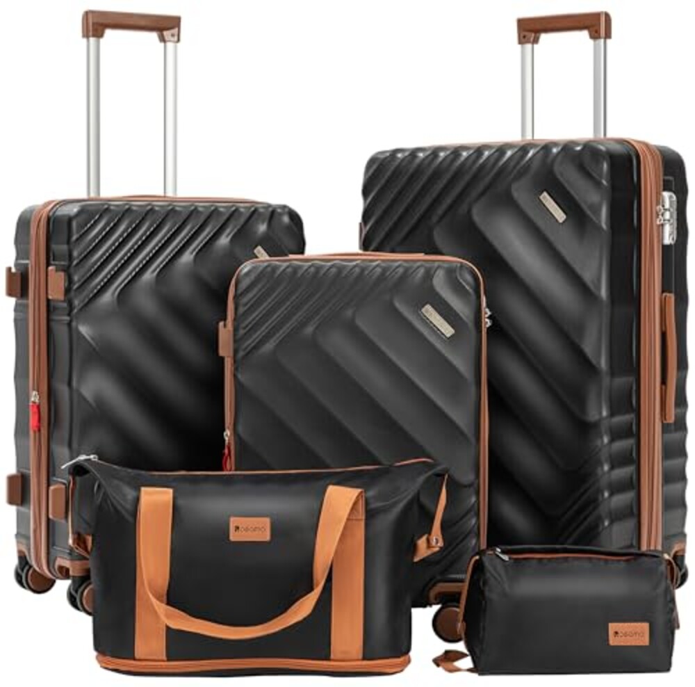 Rosamo 5 piece Luggage Set Expandable Su