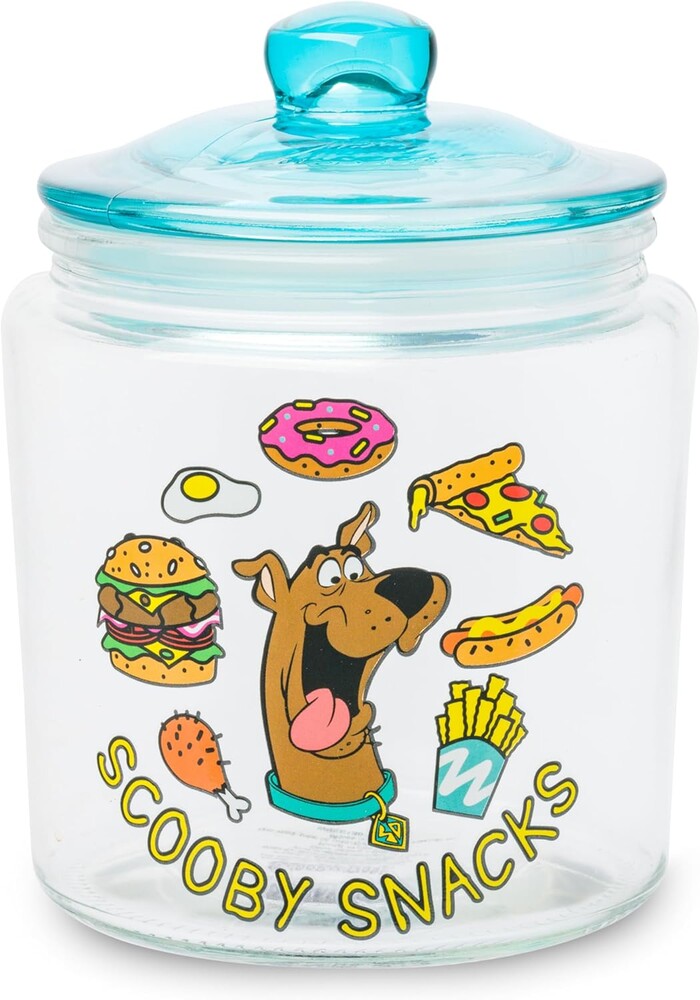 Silver Buffalo Scooby Doo Scooby Snacks Glass Cookie Snack Candy Jar with Lid (Small)