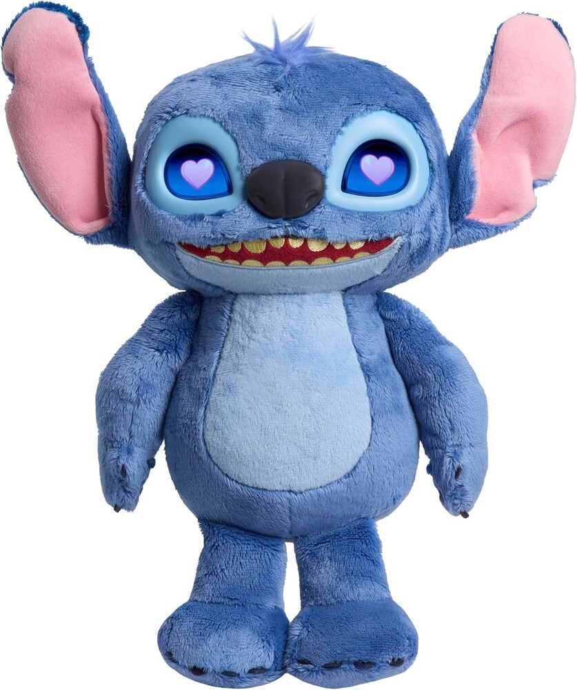 Disney Stitch Many Moods 14-inch Interactive Plush, 50+ Sounds & Phrases, LCD Eyes, Inspired by Disney's new Live-Action Lilo & Stitch Movie, Toy for Fans, Girls, Boys, Kids 3+ by Just Play