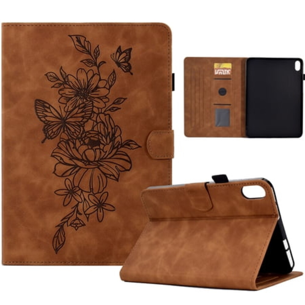TECH CIRCLE iPad 10th Generation Case, iPad 10.9 Inch Case 2022, Multi-Angle Viewing Stand Smart Cover with Auto Wake/Sleep Folio PU Leather Protective Wallet Cases for Women Men,Brown