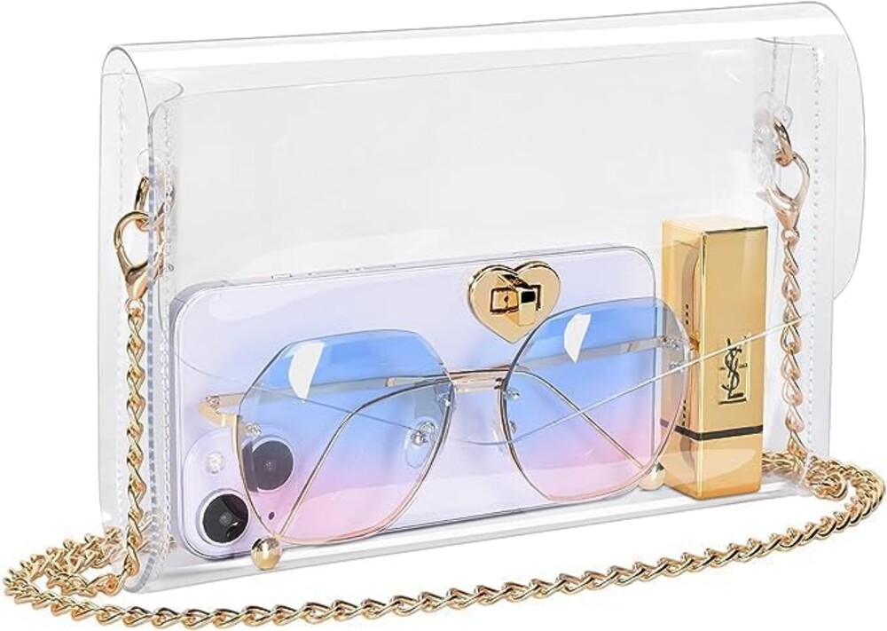 Bitjoy Clear Bag for Stadium Events Approved - Clear Purse for Women Stadium Crossbody - Small Transparent Plastic Concert Bag