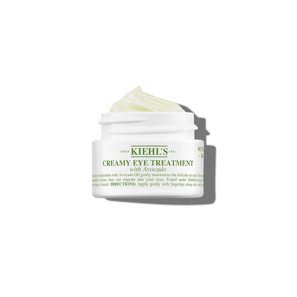 Kiehl's Avocado Eye Treatment, Under Eye Cream for Puffiness and Dark Circles, with Caffeine to Correct Bags, 99% Naturally Derived Non-Toxic Formula