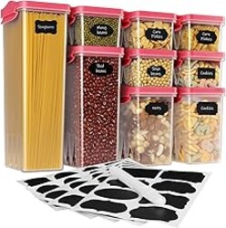 HOMER Moroccan Style Kitchen Canisters, 9-Piece BPA-Free Food Storage Set | Air-Tight Containers for Cereal, Pasta, Coffee & Spices