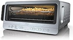 Ninja Air Fryer Toaster Oven Combo | 8-in-1 Functionality | Flip Up & Away for Storage Space | Air Fry Basket, Sheet Pan, Wire Rack & Removable Crumb Tray |1800 Watt | Stainless Steel | SP151