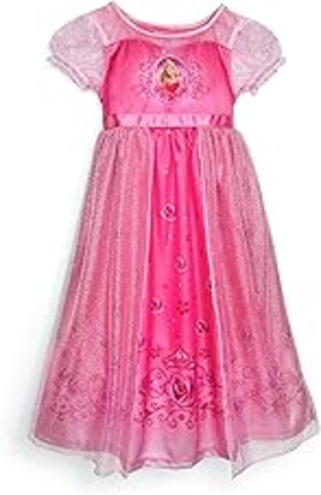 Disney Girls' Princess Dress Nightgown, Fantasy Gown, Soft & Cute Pajamas for Kids