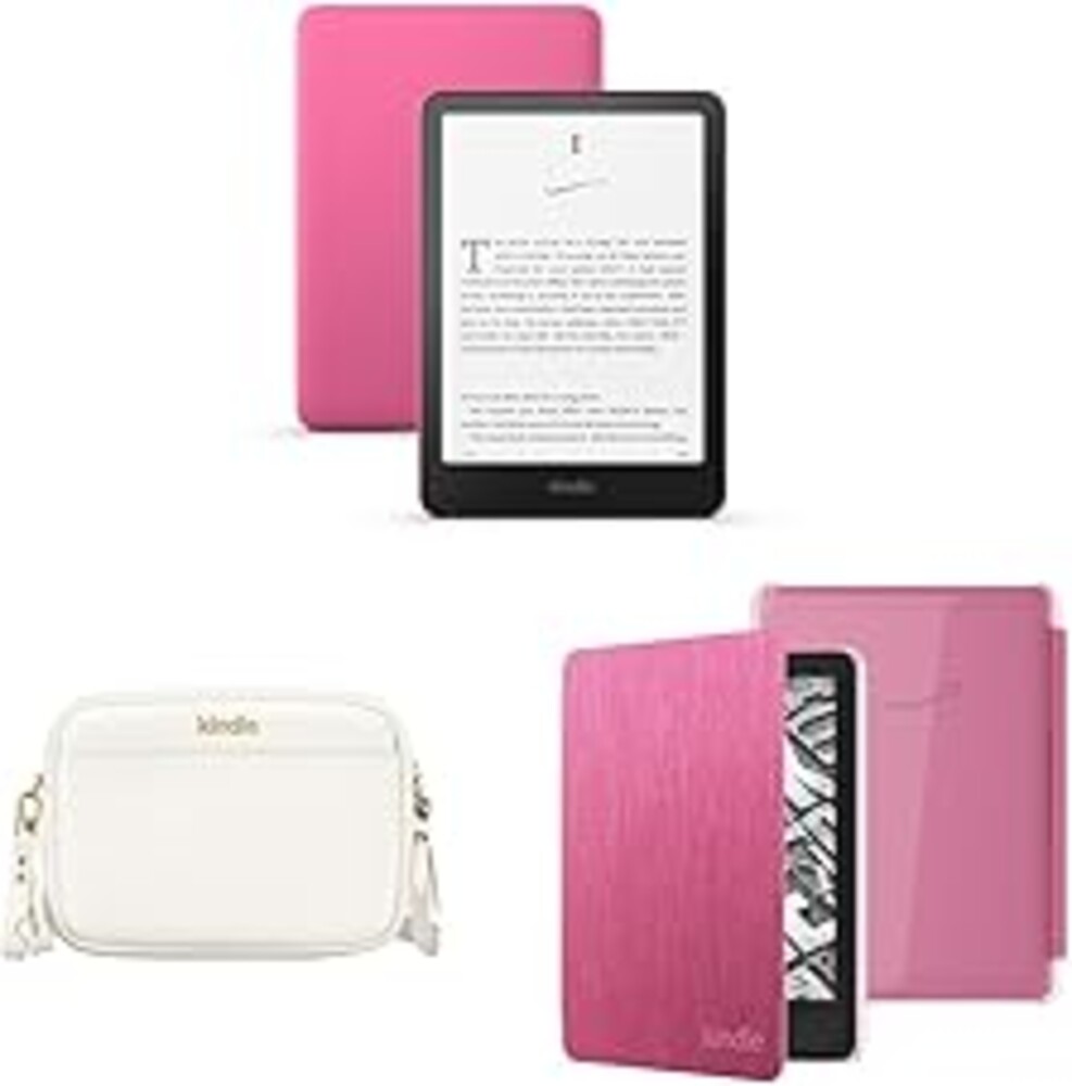 Amazon Kindle Paperwhite Bundle: Includes, Amazon Kindle Paperwhite 16GB | Raspberry, Sling Bag | Dune, Clear Back Case | Raspberry