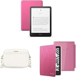 Amazon Kindle Paperwhite Bundle: Includes, Amazon Kindle Paperwhite 16GB | Raspberry, Sling Bag | Dune, Clear Back Case | Raspberry