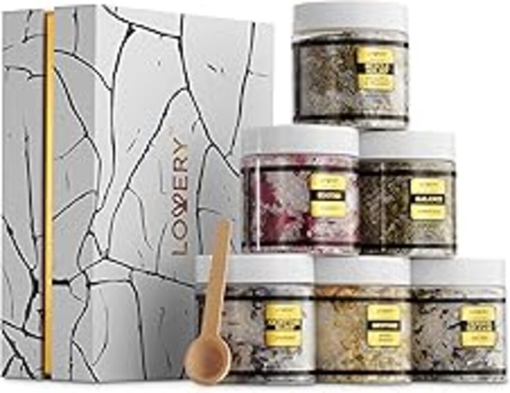 Mothers Day Gifts for Mom, Epsom Bath Salts Gift Basket Set, Self Care Salt with Essential Oil, Gifts for Women, Her, Mother, Lavender, Eucalyptus, Lemon, Coconut, Tea Tree, Honey Almond
