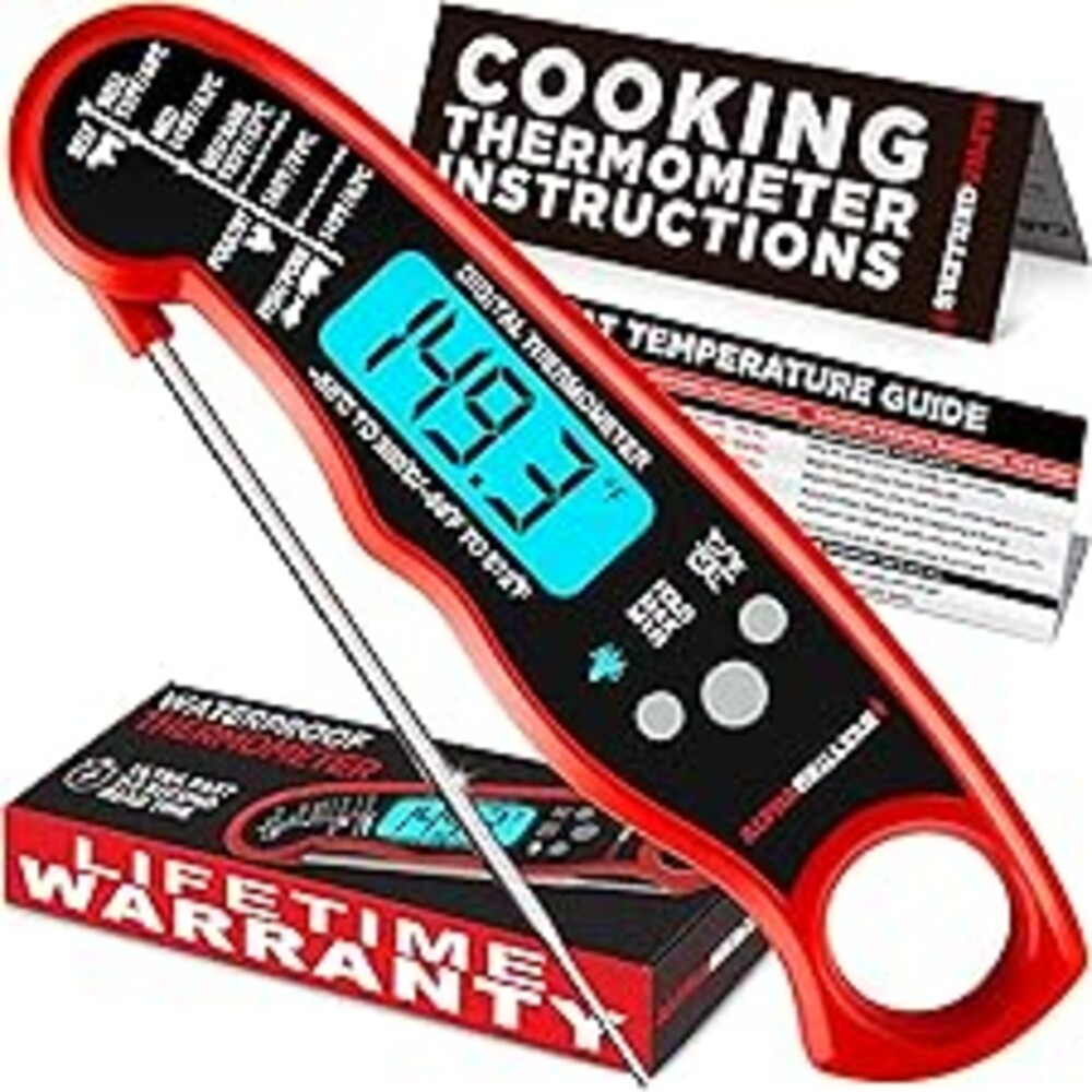 Alpha Grillers Meat Thermometer Digital – Instant Read Food Thermometer for Cooking & Grilling – Professional Kitchen Gifts for Men, Dad & Mom