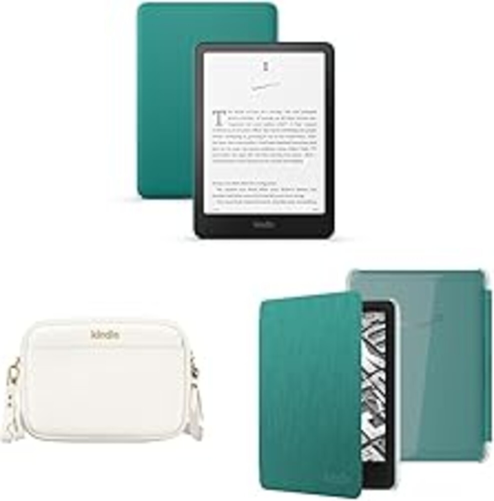 Amazon Kindle Paperwhite Bundle: Includes, Amazon Kindle Paperwhite 16GB | Jade, Sling Bag | Dune, Clear Back Case | Jade