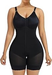 YIANNA Fajas Colombianas Moldeadoras Postpartum Shapewear Tummy Control for Women Butt Lifter Body Shaper with Zipper Crotch
