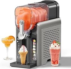 Slushie Machine for Home, No Ice Needed Frozen Drink Maker with Auto-Clean, LED Display, Perfect for Margaritas, Frappés, Milkshakes and More, Family Gatherings & Home Bar, Grey, 1 Pack+6 Modes