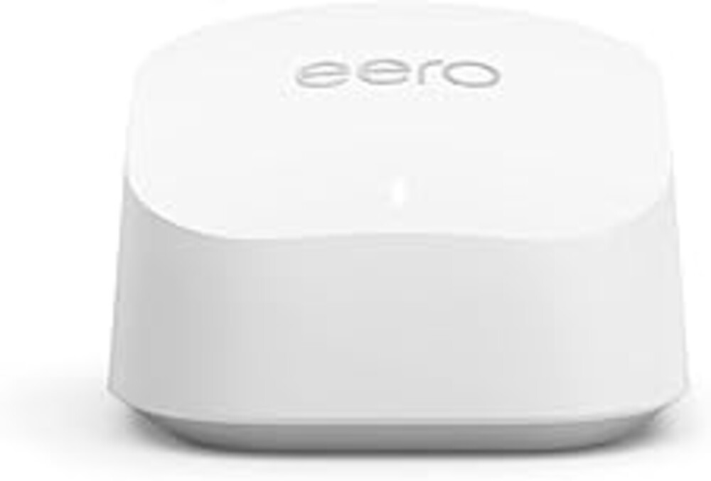 Like-New Amazon eero 6+ mesh wifi router - Supports internet plans up to a Gigabit, Coverage up to 1,500 sq. ft., Connect 75+ devices, 1-pack