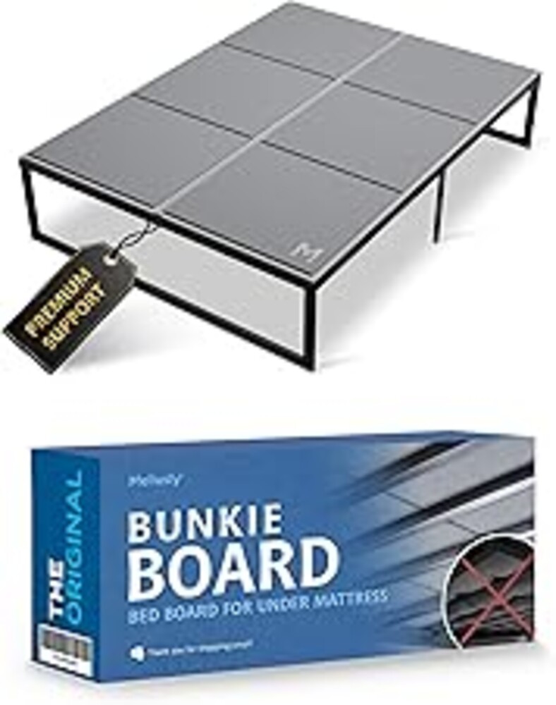 Meliusly Low Profile Bunkie Board Queen Size (60x80) - Non-Slip Breathable Bed Support Board for Slatted Bed Frame, Anti-Sag Under Bed Support, Noise Minimizing Moisture Resistant Bed Board