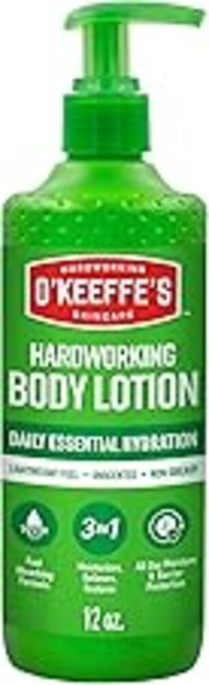 O'Keeffe's Hand and Body Lotion with Glycerin and Shea Butter - 12 oz Pump (1 Pack) - Daily Essential Hydration, Heals & Relieves Extremely Dry Skin